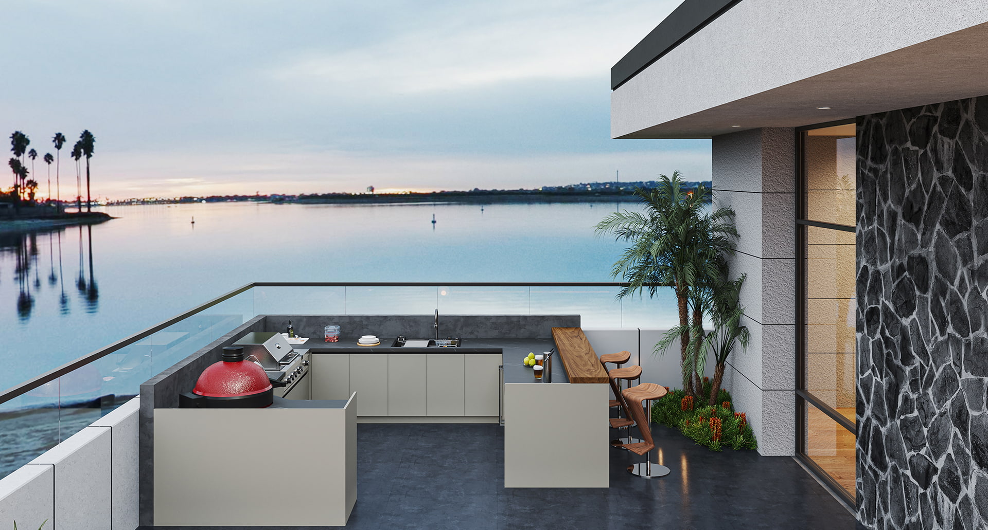 U-SHAPED Outdoor Kitchen Cabinets