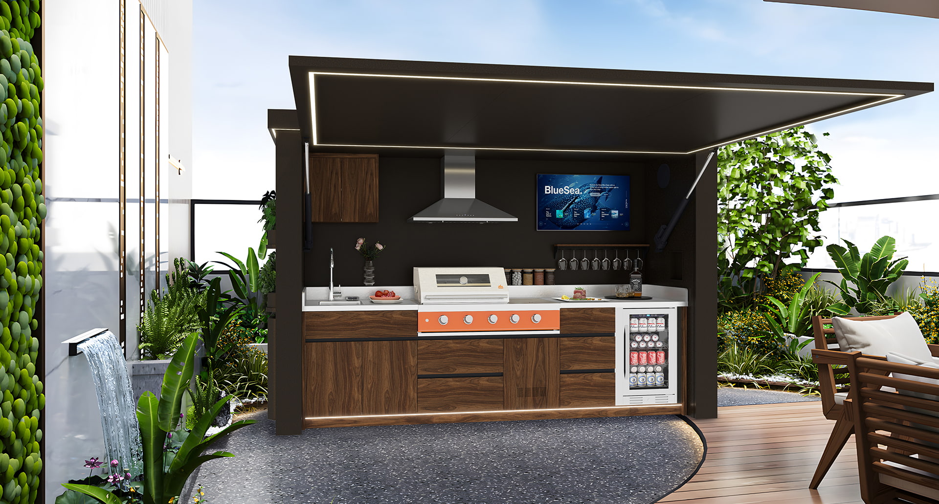 Lift-Up Door BBQ Pod