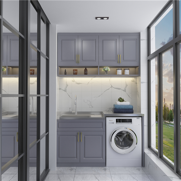 Laundry Cabinet Floor cabinet + wall cabinet (single appliance)
