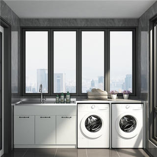 Laundry Cabinet Floor cabinet type (in-line double appliances)