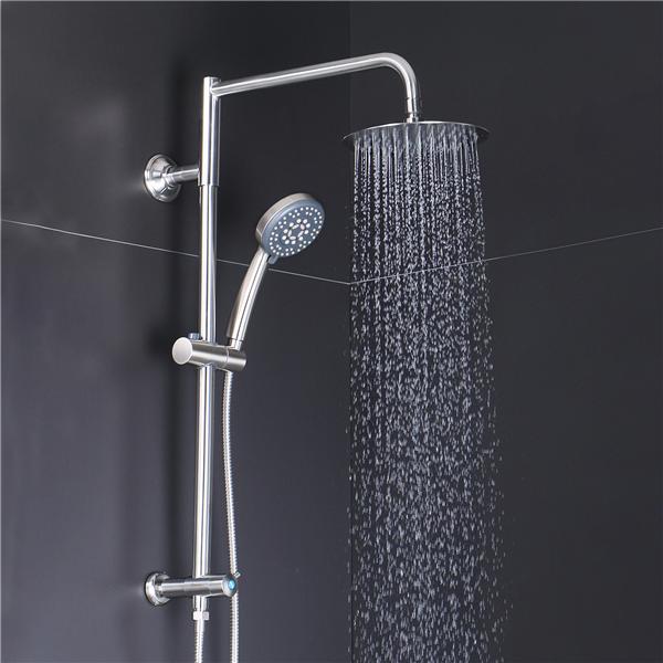 The shower surface is properly cleaned